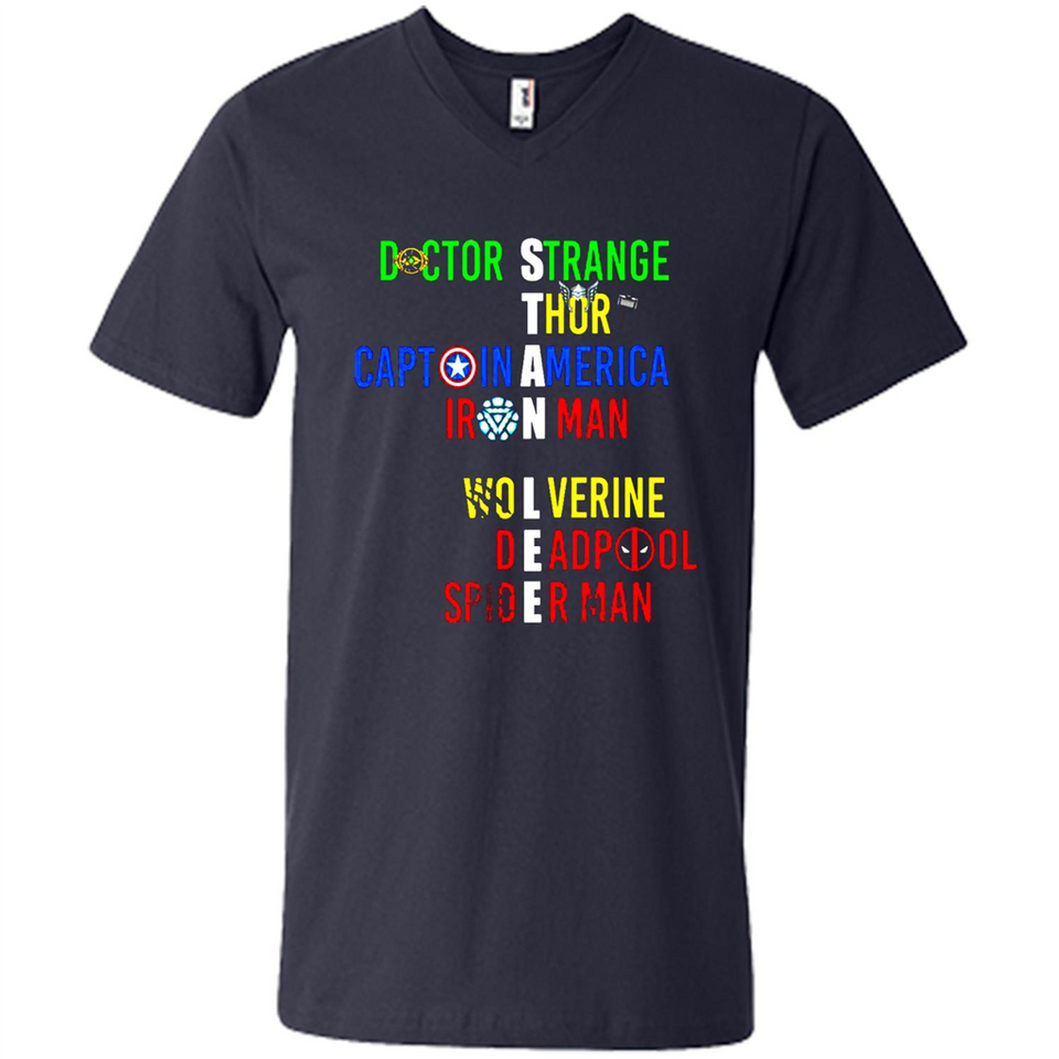 RIP Stan Lee Doctor Strange Thor Caption America Iron Man Shirt PINGPONG - Men's V-Neck