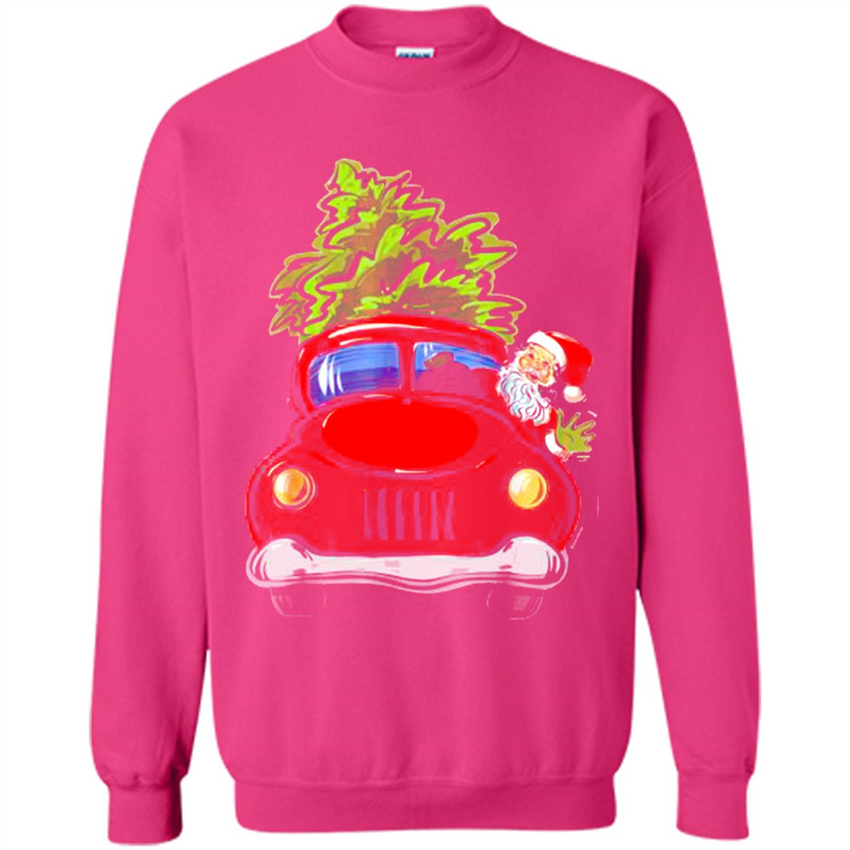 Vintage Santa red Truck Christmas Tree PINGPONG