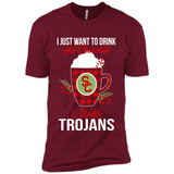 I Just Want To Drink Hot Chocolate & Watch USC Trojans Ugly Christmas Sweater PINGPONG