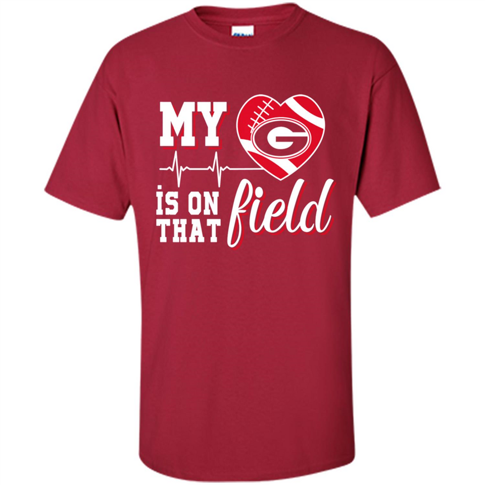 Georgia Bulldogs Football My Heart is on that Field - Shirt