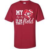 Georgia Bulldogs Football My Heart is on that Field - Shirt