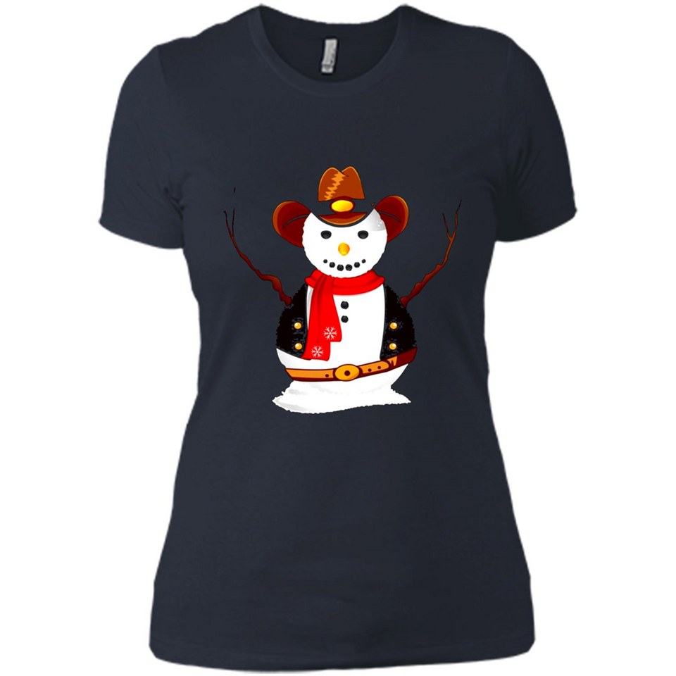 Snowman Cowboy Merry Christmas Xmas