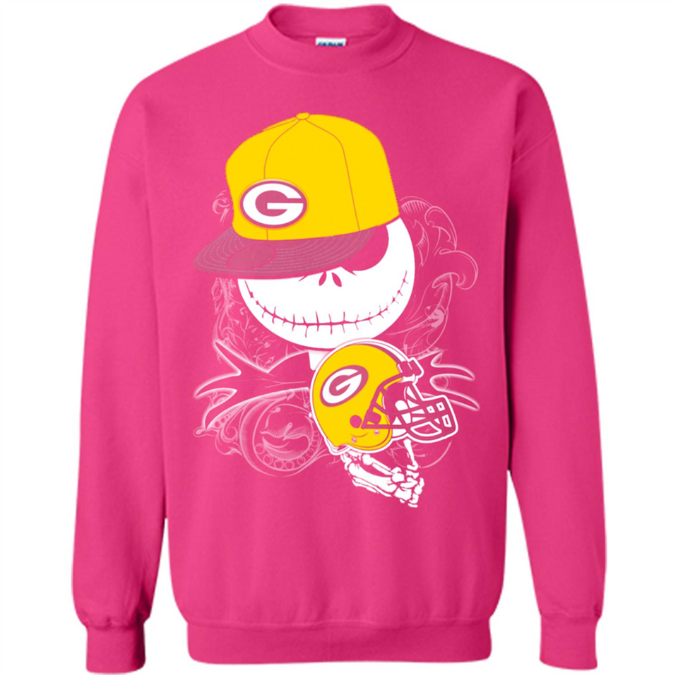 Jack Skellington The Nightmare Before Christmas-Packers Football - Sweatshirt