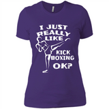 Kick Boxing Shirt Kick Boxer Boxing Workout - Ladies' Boyfriend T-Shirt