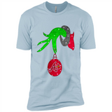 GRINCH HAND HOLDING ATLANTA BRAVES GLITTER CHRISTMAS PINGPONG