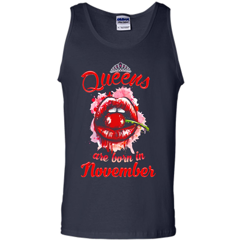 Queens Are Born In November T-Shirt Sexy Lips