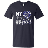 Notre Dame Fighting Irish Football My Heart is on that Field - Men's V-Neck