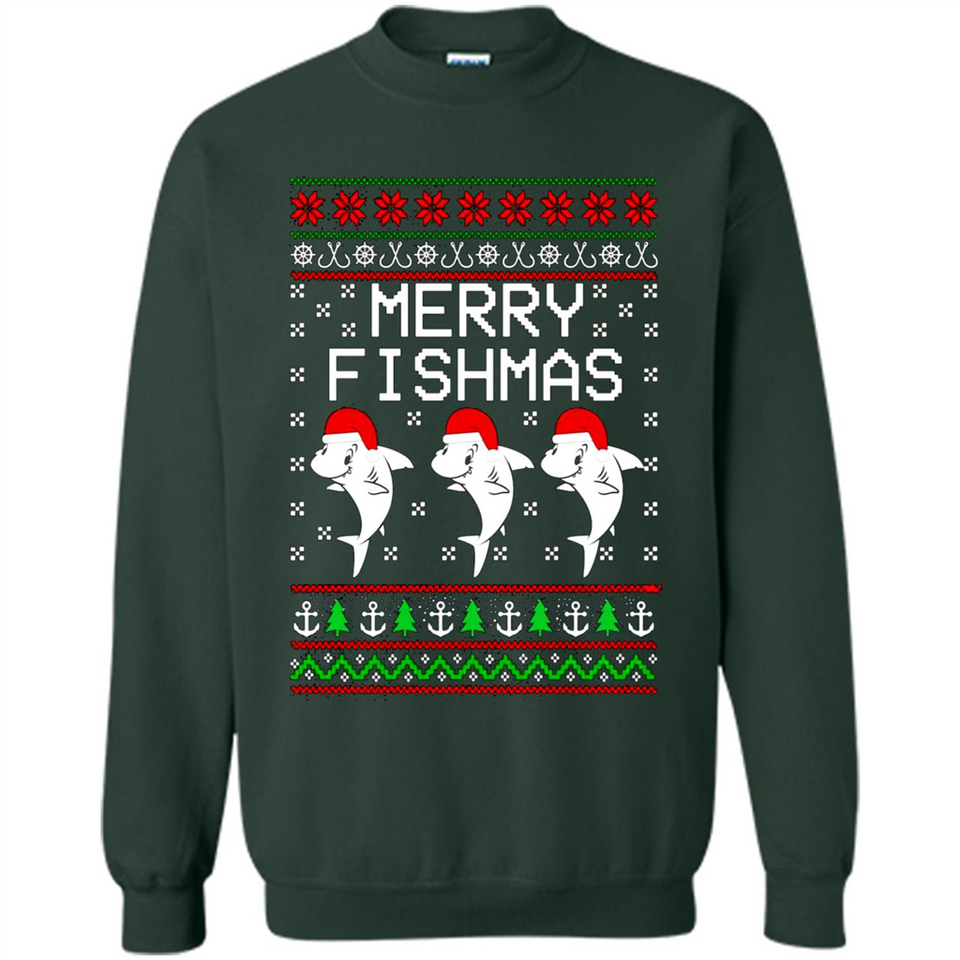 Merry Fishmas Christmas sweatshirt PINGPONG