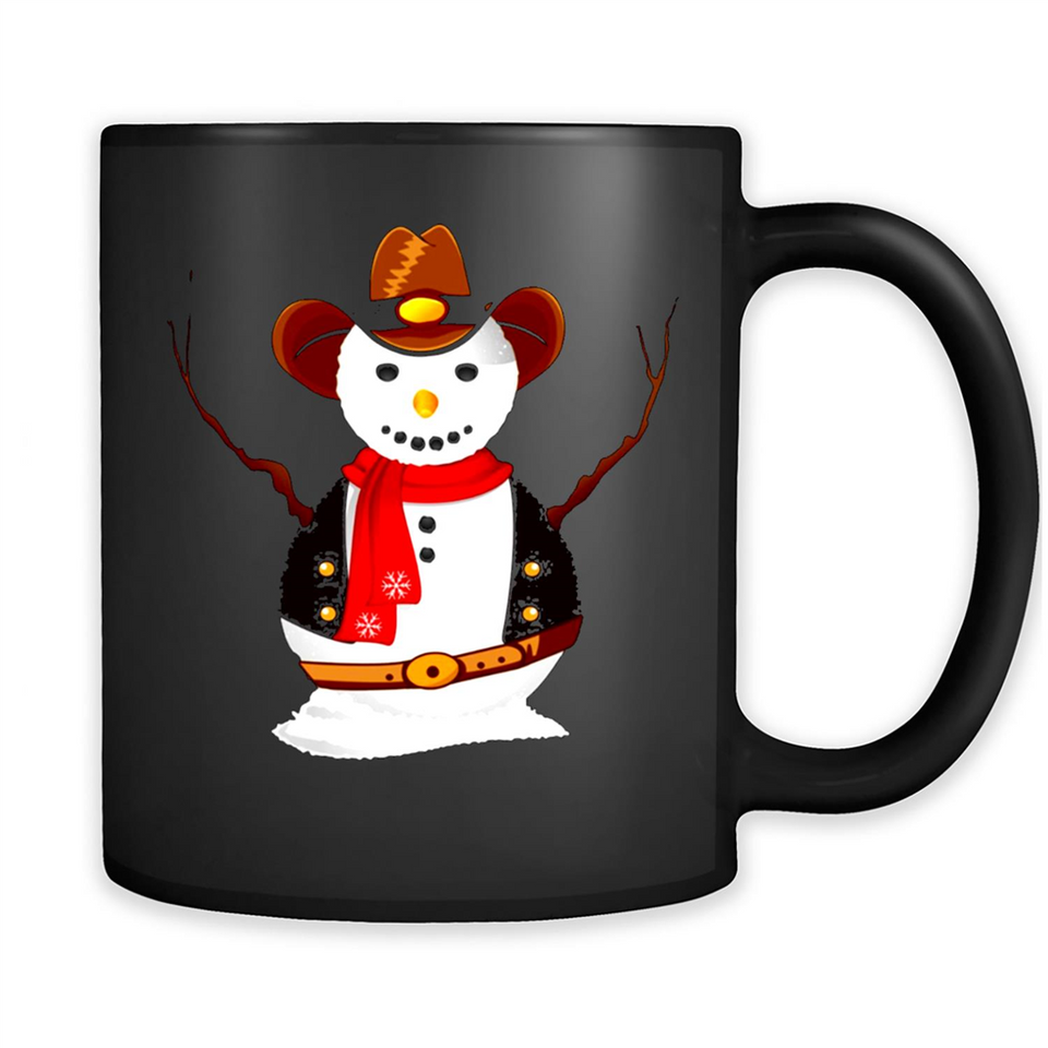 Snowman Cowboy Merry Christmas Xmas