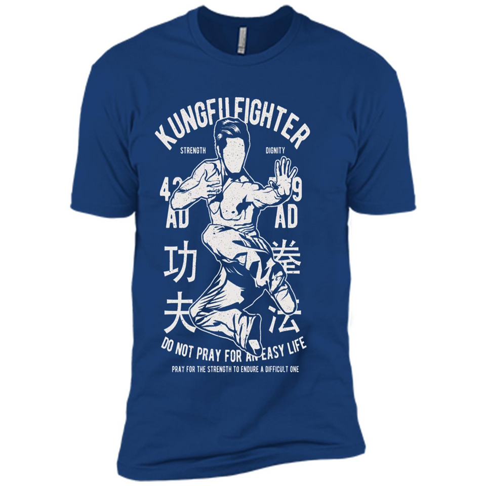 Kungfu Martial Arts Fight Apparel - Premium Short Sleeve T-Shirt
