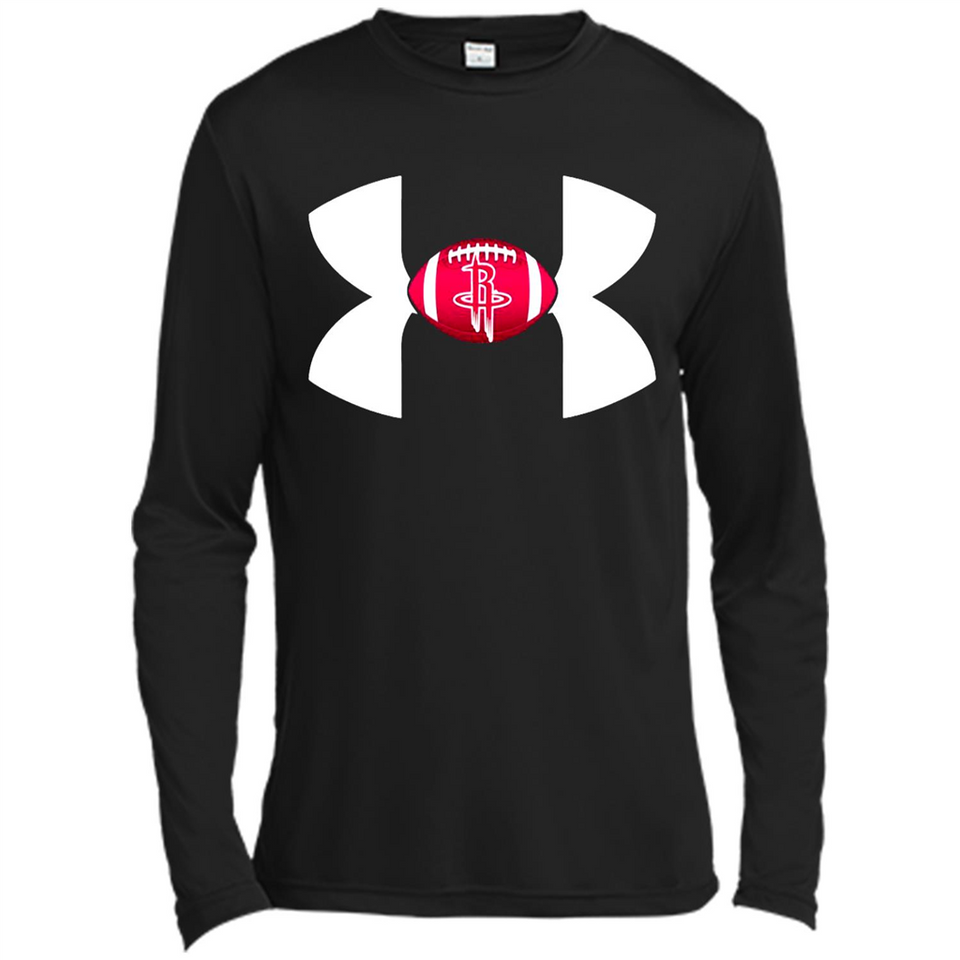 Houston Rockets Under Armour Logo - Canvas Long Sleeve T-Shirt