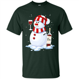 Cute Snowman drink Red Wine Christmas - Shirt