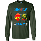 Snow Day Shirt For Calgary Flames Vs Minion Fans pingpong