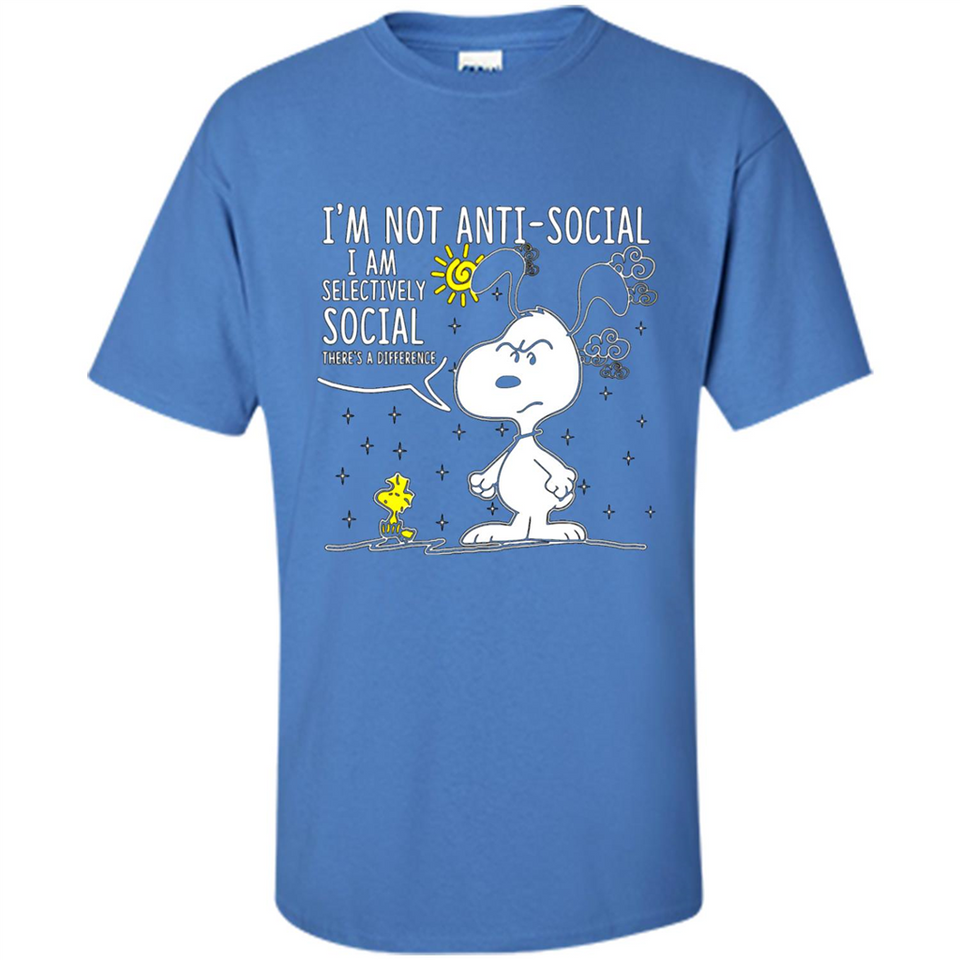 Snoopy I'm Not Anti-Social I Am Selectively Social