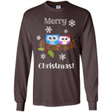 Cute Christmas Shirt Merry Christmas Snowflakes Owls Nest