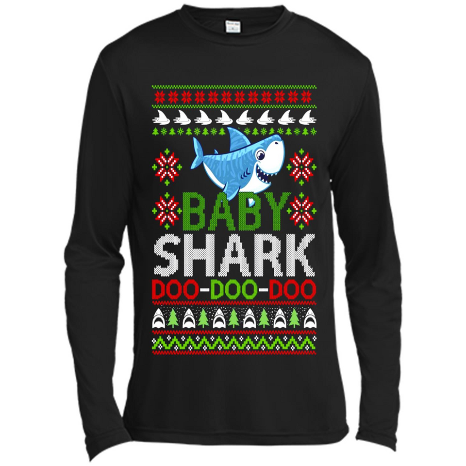 Baby shark Doo Doo Doo Christmas - Canvas Long Sleeve T-Shirt