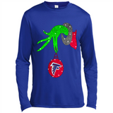 GRINCH HAND HOLDING ATLANTA FALCONS GLITTER CHRISTMAS PINGPONG