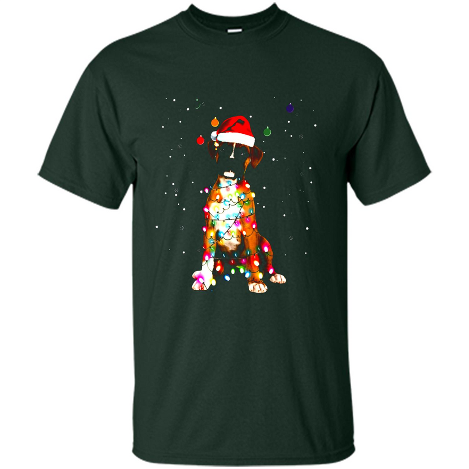 Christmas Lights Boxer Dog Funny Xmas Sweatshirt - Shirt