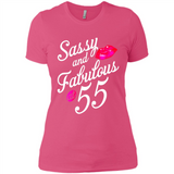 Sassy and Fabulous at 55 - 55th Birthday - Ladies' Boyfriend T-Shirt