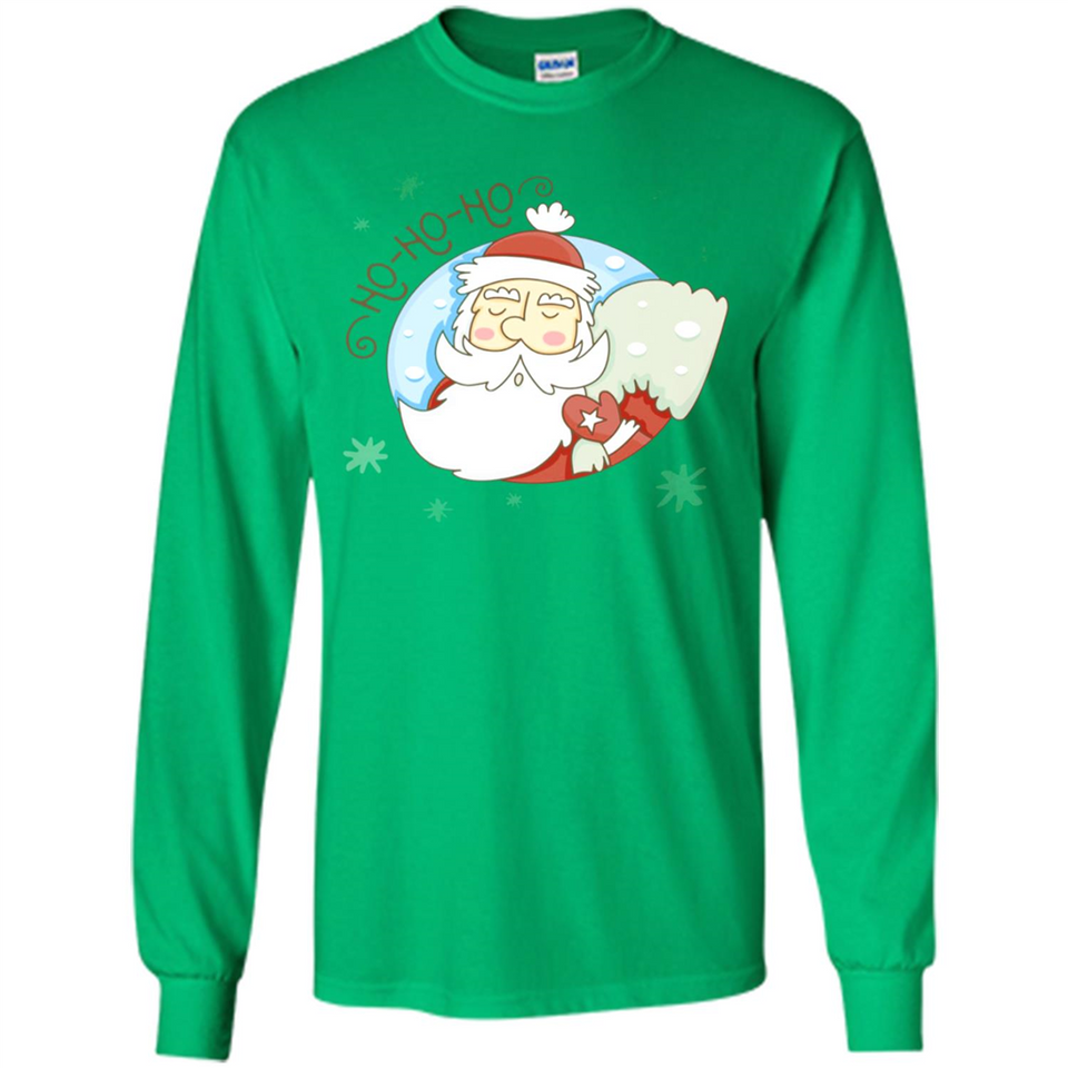 Cute Santa Claus Ho Ho Ho - Long Sleeve T-Shirt