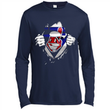 Cleveland Indians And Superman Fans - Canvas Long Sleeve T-Shirt