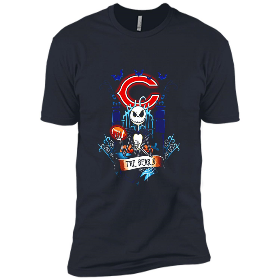 Chicago Bears Halloween The Nightmare Before Christmas - Premium Short Sleeve T-Shirt