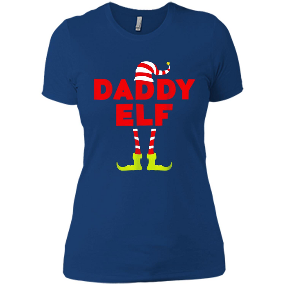 Mens Daddy Elf T-Shirt Funny Matching Christmas Costume - Ladies' Boyfriend T-Shirt