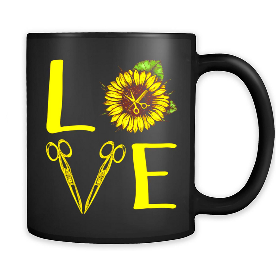 Hair Stylist Love Sunflower Scissors PING PONG