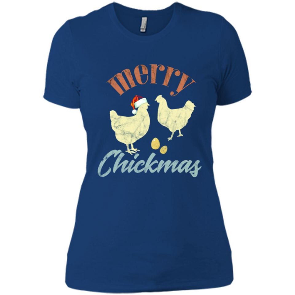 Christmas Chicken Vintage Shirt Funny Santa Hen Farmer Lover - Ladies' Boyfriend T-Shirt