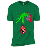 GRINCH HAND HOLDING FLORIDA PANTHERS GLITTER CHRISTMAS PINGPONG