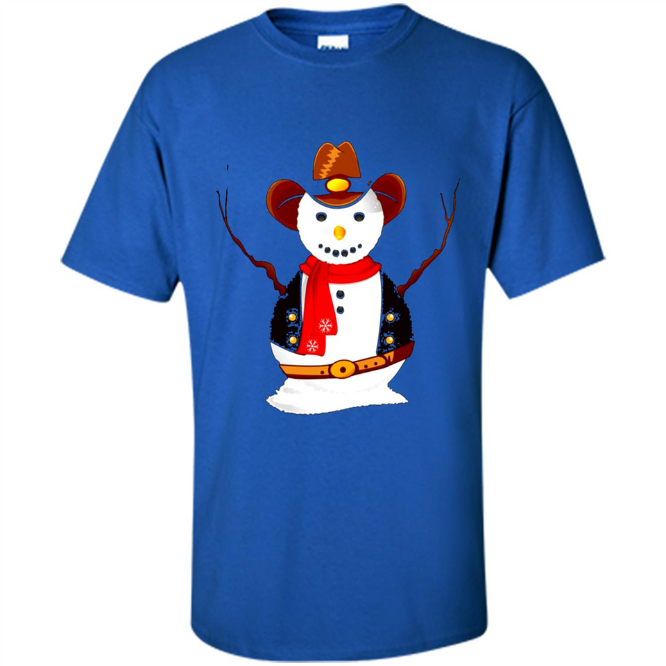 Snowman Cowboy Merry Christmas Xmas