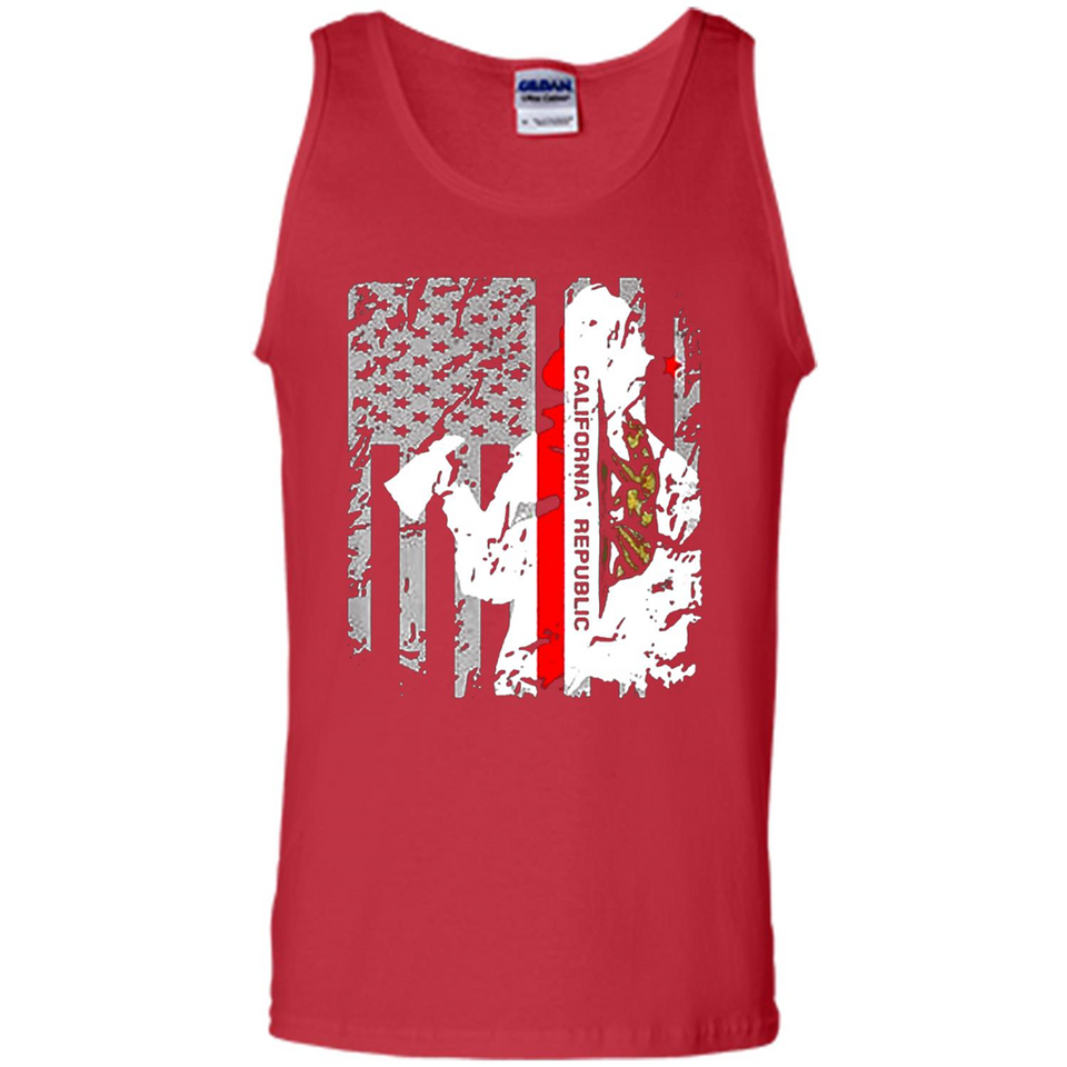 Paradise California Firefighter Thin Red Line Funds Youth T-Shirt PINGPONG - Tank Top