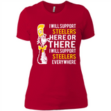 Shirt For Dr Seuss Cat And Pittsburgh Steelers Fans - Ladies' Boyfriend T-Shirt
