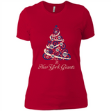 New York Giants NFL Football Team Logo Christmas Tree T-Shirt - Ladies' Boyfriend T-Shirt