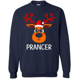 Prancer Reindeer Santa Claus Funny Xmas Holiday T-Shirt - Sweatshirt