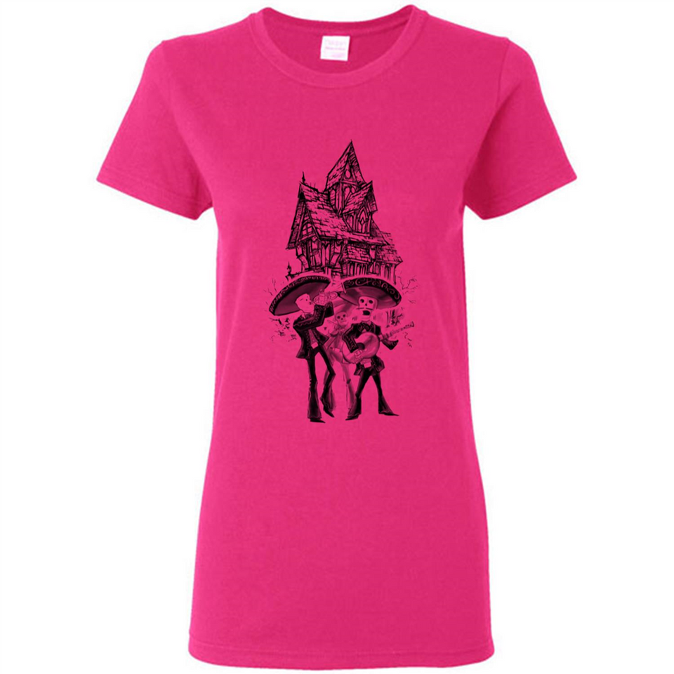 Mariachi Skeleton Shirt Dia De Los Muertos Tequila - Ladies Short-Sleeve