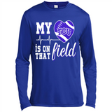 TCU Horned Frogs Football My Heart is on that Field - Canvas Long Sleeve T-Shirt