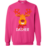 Dasher Reindeer Santa Claus Funny Xmas Holiday T-Shirt - Sweatshirt