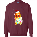 Pomeranian Santa Lights Christmas Dog Xmas Sweatshirt - Sweatshirt