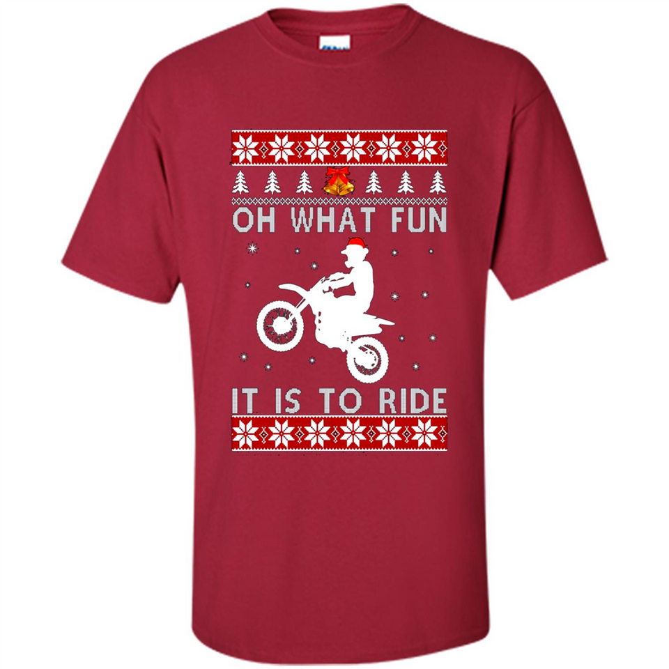 Motocross oh what fun it is to ride Christmas sweater PINGPONG