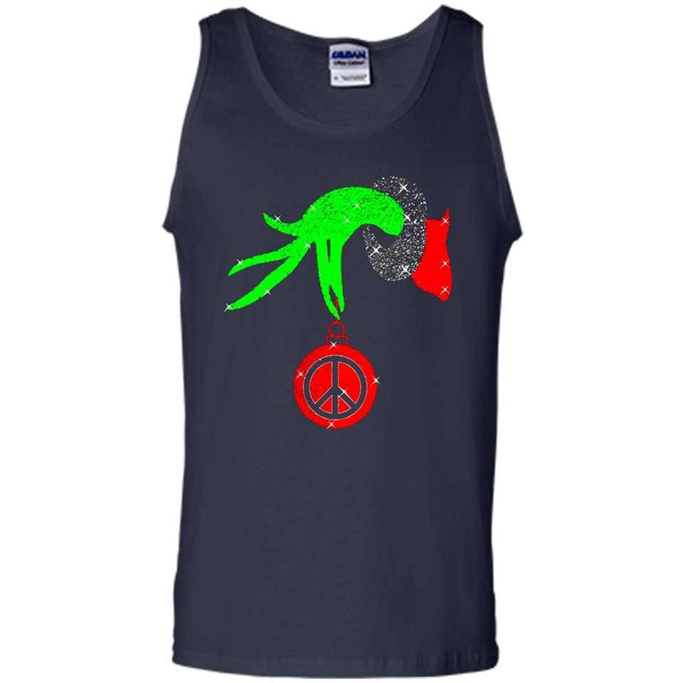 Christmas The Grinch Hand Holding Hippie Ornament - Tank Top