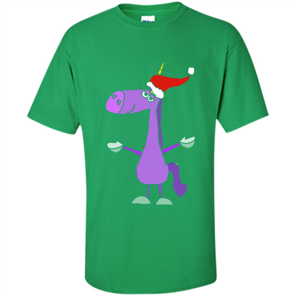 Funny Christmas Unicorn in Santa Hat - Shirt