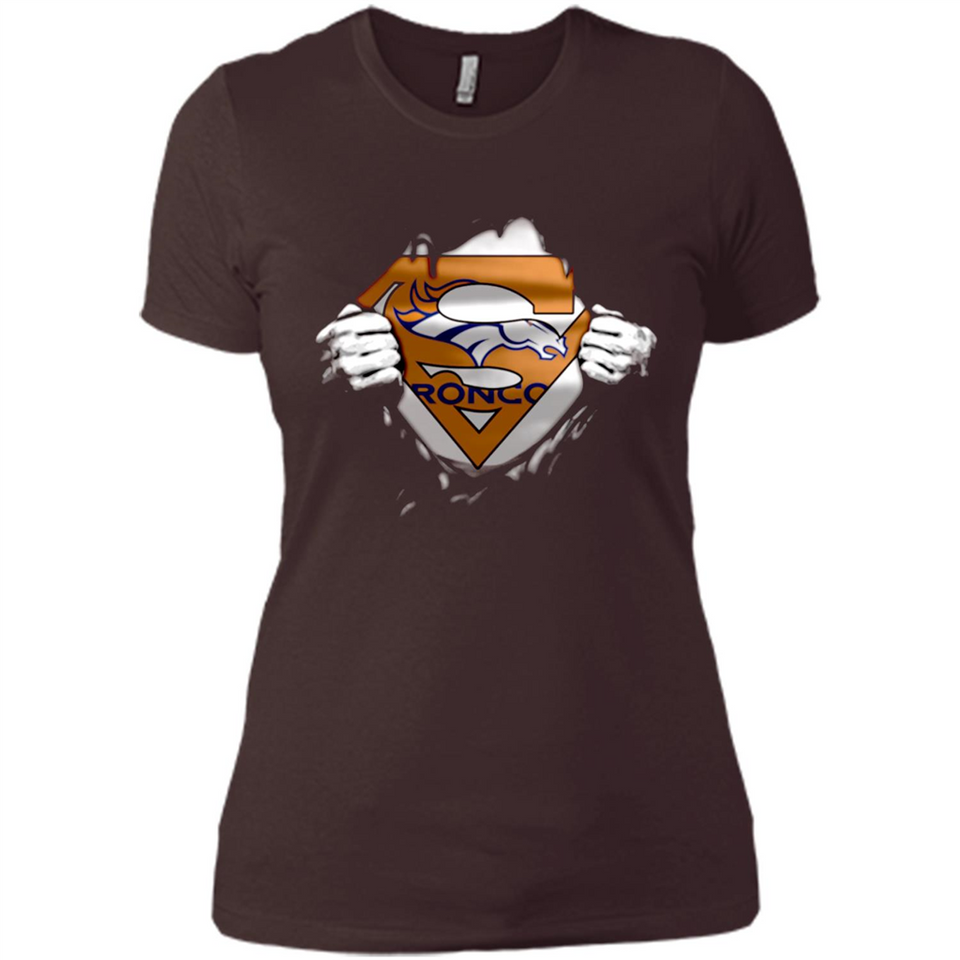 Denver Broncos And Superman Fans - Ladies' Boyfriend T-Shirt