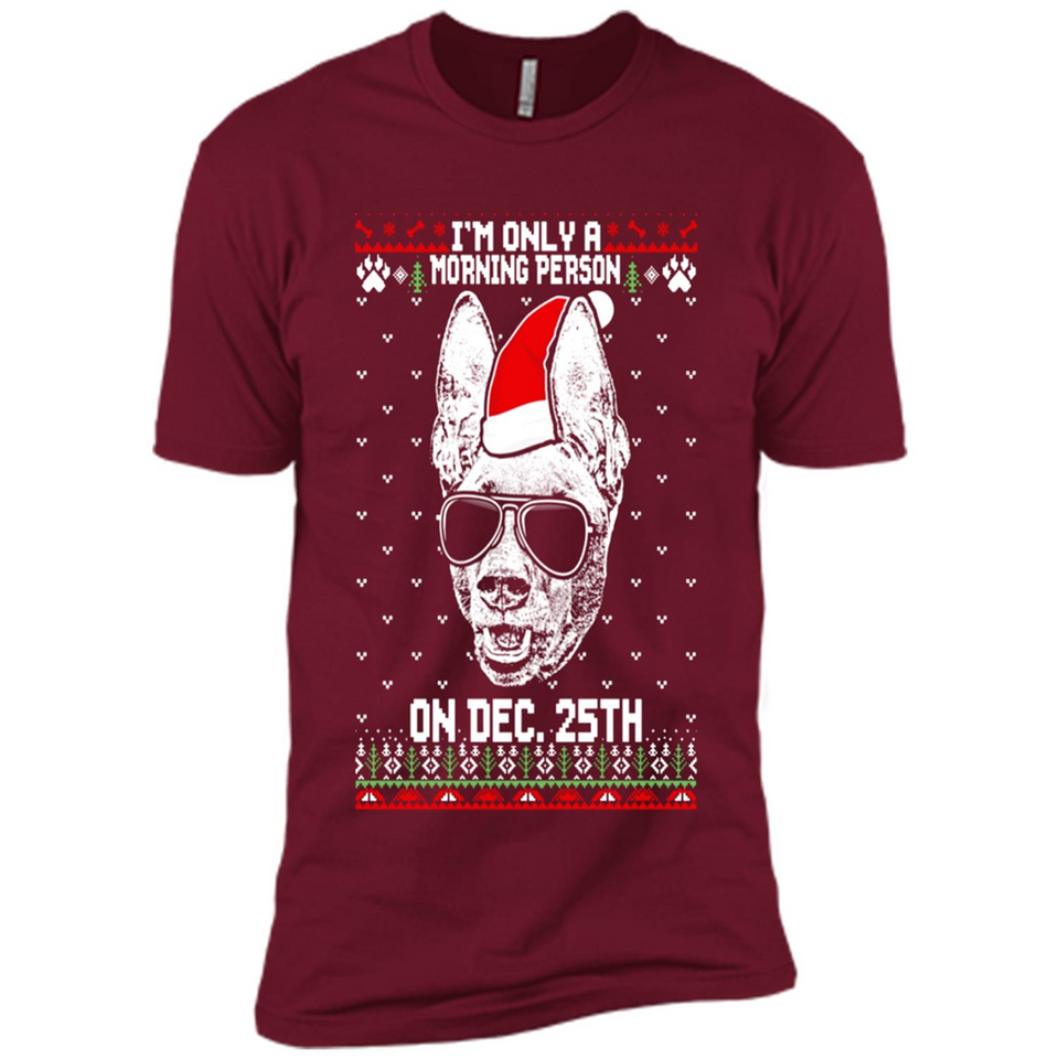 Morning Person Pharaoh Hound Funny Xmas - Premium Short Sleeve T-Shirt