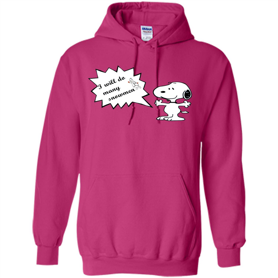 Snoopy I Will Do Many Snowman Christmas