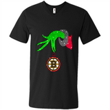 GRINCH HAND HOLDING BOSTON BRUINS GLITTER CHRISTMAS PINGPONG