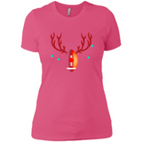 Football Christmas Shirt Reindeer Christmas Football Funny - Ladies' Boyfriend T-Shirt