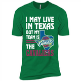 I May Live In Texas But My Team Is The Cavaliers - Premium Short Sleeve T-Shirt