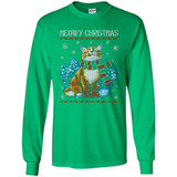 Christmas Ugly Sweater Cat With Christmas Meowy Chritstmas - Long Sleeve T-Shirt