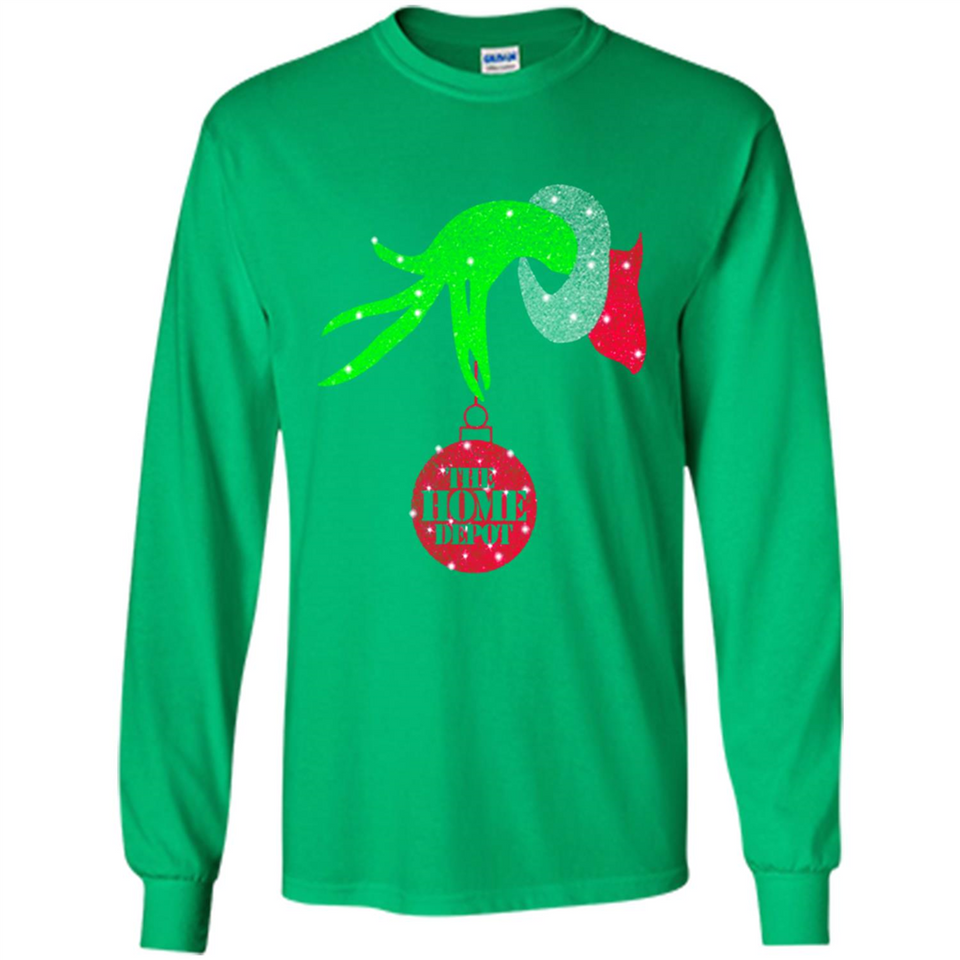 Grinch hand holding HomeDepot Glitter Christmas PING PONG